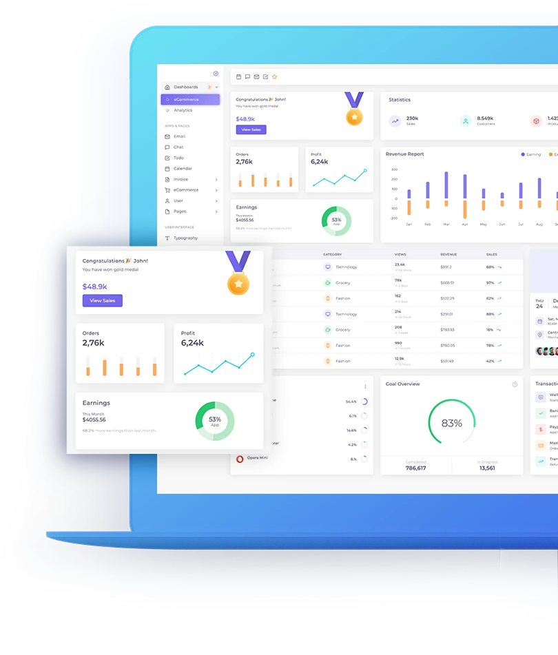 Custom Software Development Mockup