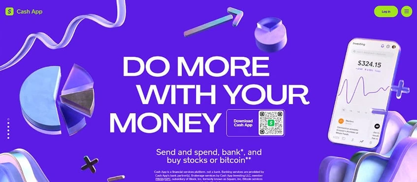 Cash app web page