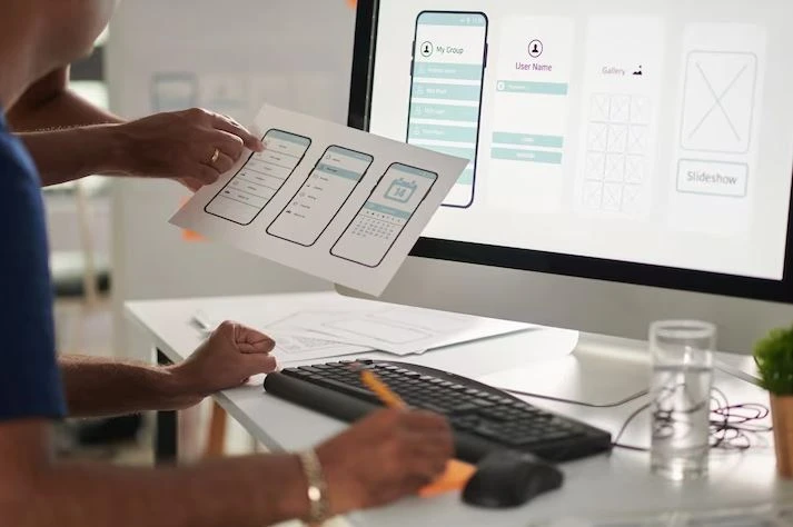 Mobile app wireframing