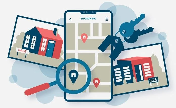 Real estate app vector