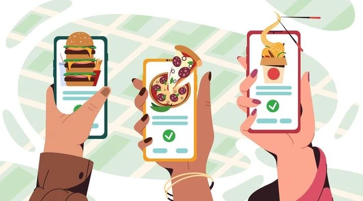 Restaurant app vector