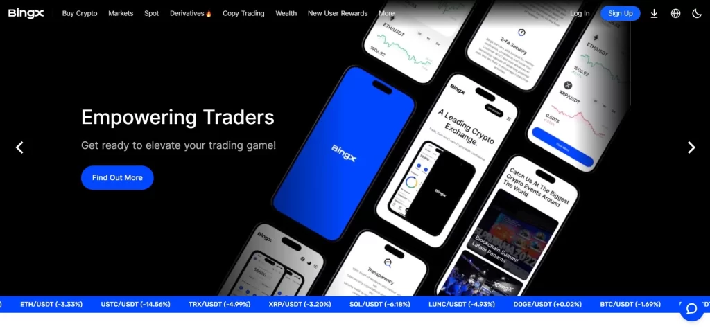 Bingx homepage