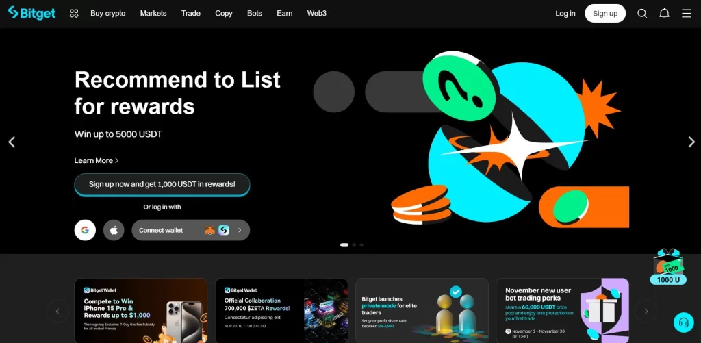 Bitget homepage