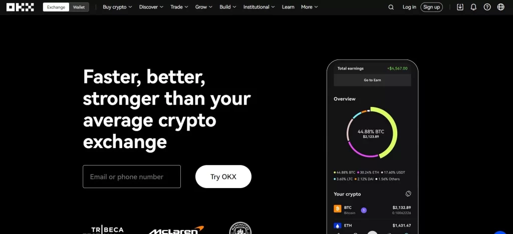 OKX homepage