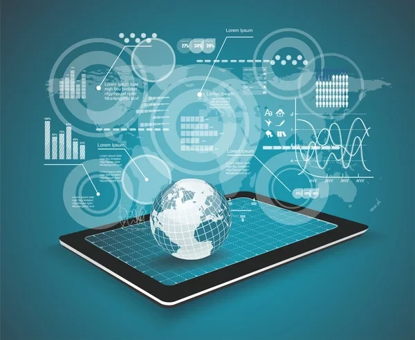 Global technology illustration