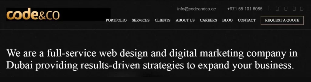 Code & co webpage