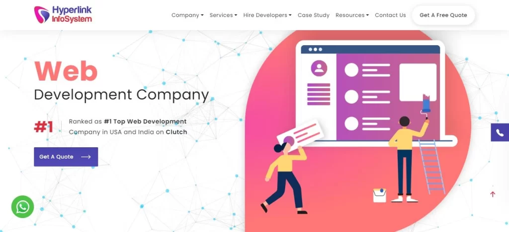 Hyperlink infosystem webpage