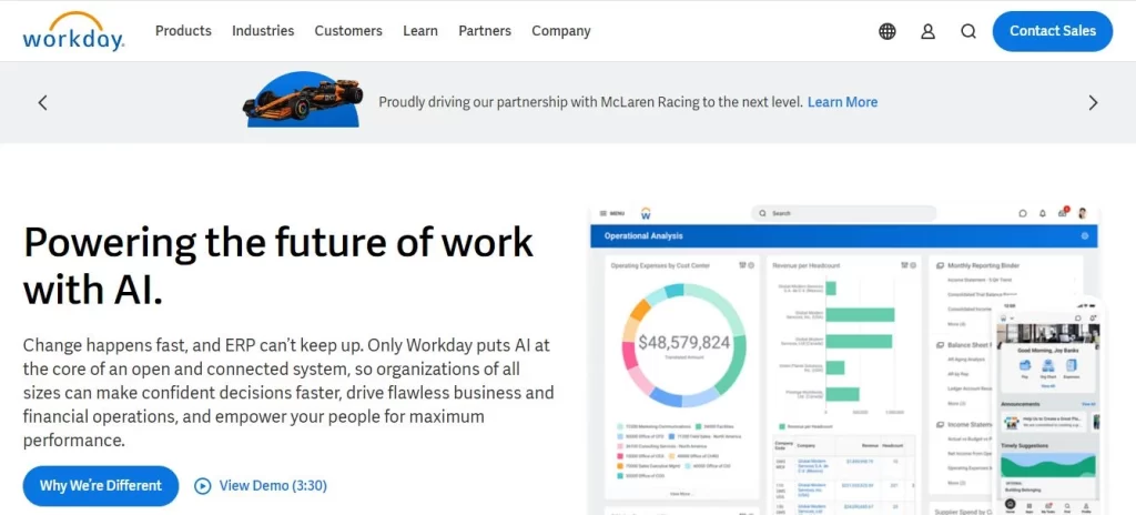 Workday webpage
