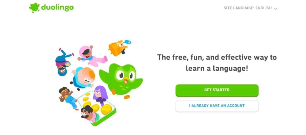 Duolingo webpage
